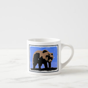 Grizzly Bear in Winter - Original Wildlife Art Espresso Cup