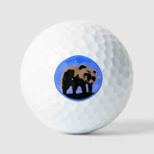 Grizzly Bear in Winter - Original Wildlife Art Golf Balls