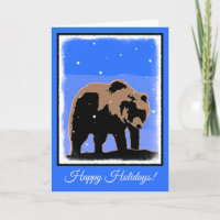 Grizzly Bear in Winter - Original Wildlife Art