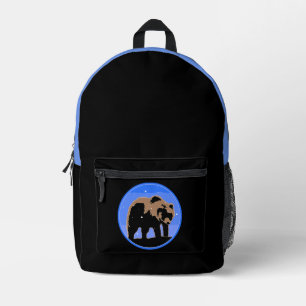 Grizzly Bear in Winter  - Original Wildlife Art Printed Backpack