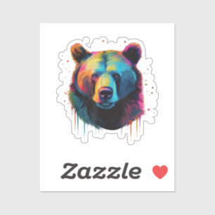 Grizzly Bear Lovers Pop Art Big Grizzly Bear