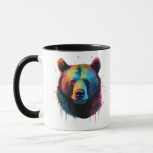 Grizzly Bear Lovers Pop Art Big Grizzly Bear Mug