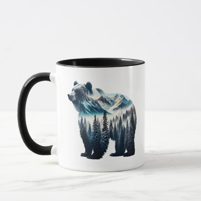 Grizzly Bear Mountains and Forests Mug (Left)