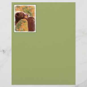 Grizzly Bear Mum and Cub Painting - Wildlife Art