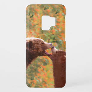 Grizzly Bear Mum and Cub Painting - Wildlife Art Case-Mate Samsung Galaxy S9 Case
