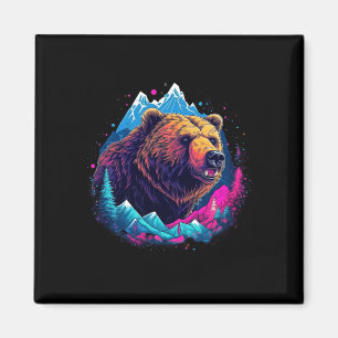Grizzly bear outdoor nature alaska hunting hiking magnet