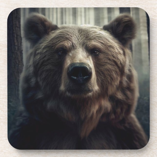 Grizzly Bear Painting Coaster (Front)