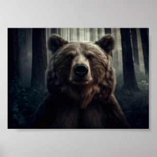 Grizzly Bear Painting Poster