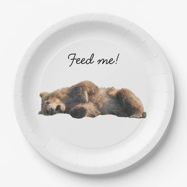 grizzly bear paper plates (Front)