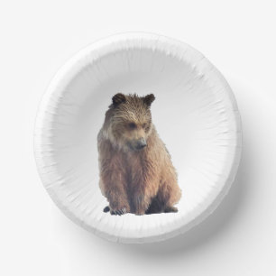 grizzly bear paper plates paper bowls