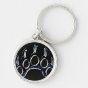 Grizzly Bear Paw Key Ring
