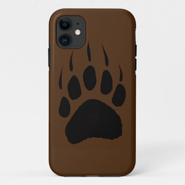 Grizzly Bear Paw Prints Wildlife Design Case-Mate iPhone Case (Back)