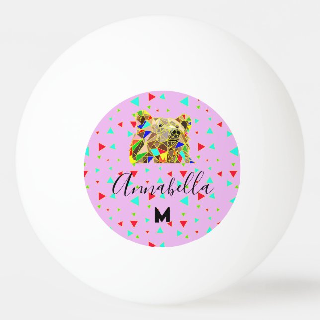 Grizzly Bear Pink Ping Pong Ball (Front)