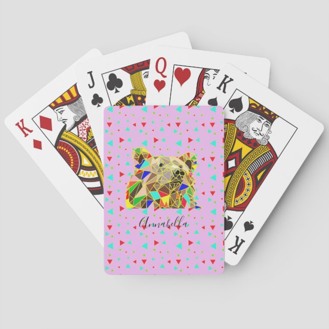 Grizzly Bear Pink Playing Cards (Back)
