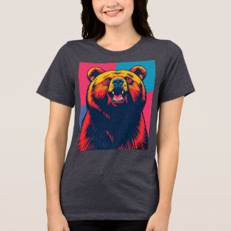 Grizzly Bear Pop Art Tri-Blend Shirt
