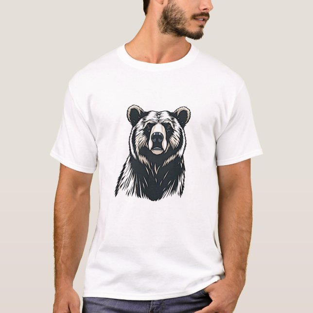 Grizzly Bear portrait T-Shirt (Front)