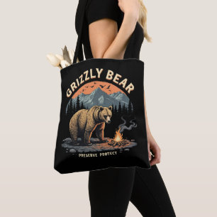 Grizzly Bear Preserve and Protect Tote Bag