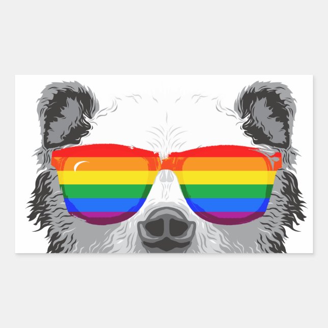 Grizzly Bear Pride Rectangular Sticker (Front)