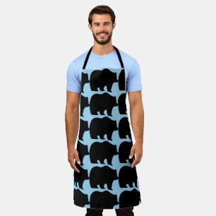 GRIZZLY BEAR PRINT KITCHEN GRILLOUT APRON