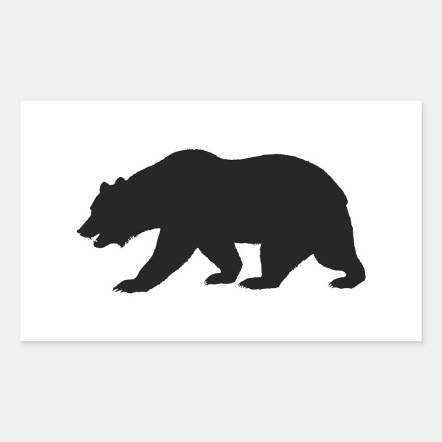 Grizzly Bear Rectangular Sticker (Front)