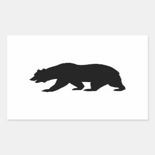 Grizzly Bear Rectangular Sticker