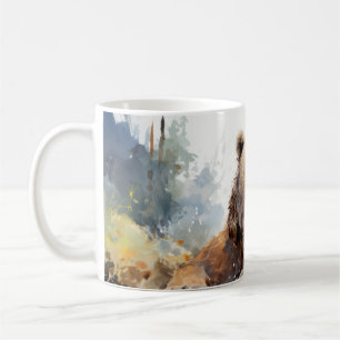 Grizzly Bear Relaxing Relaxing Animal Fun Happy Coffee Mug