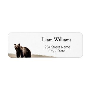 Grizzly Bear Return Address Labels