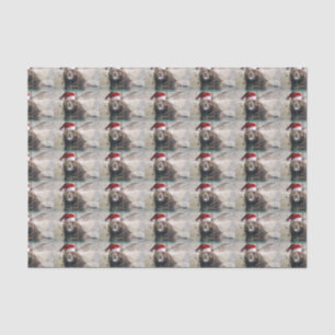Grizzly Bear Santa Claus Tissue Paper