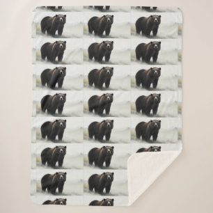 GRIZZLY BEAR Sherpa Blanket