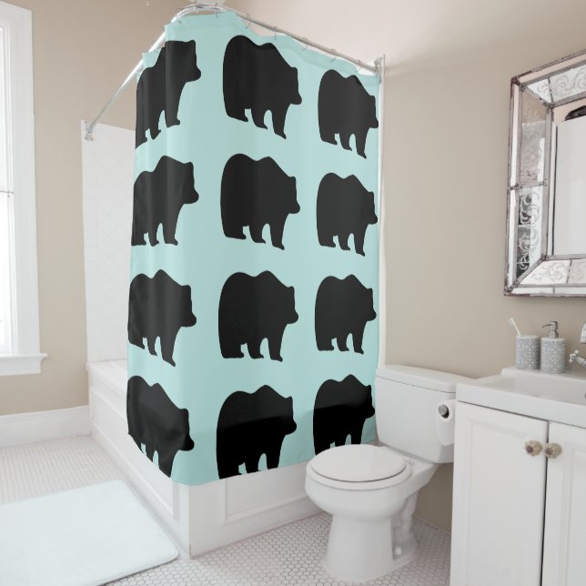 GRIZZLY BEAR Shower Curtain (In Situ)