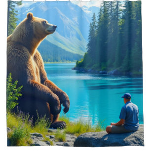 Grizzly Bear Shower Curtain