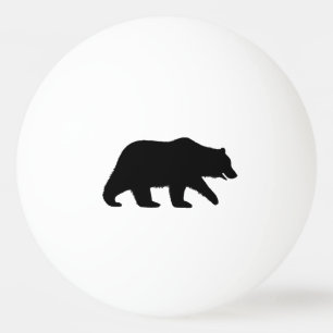 Grizzly Bear Silhouette Ping Pong Ball