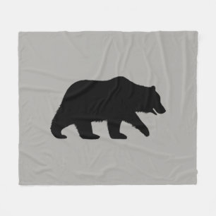 Grizzly Bear Silhouette Wildlife Wild Animal Fleece Blanket