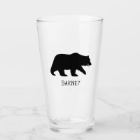 Grizzly Bear Silhouette with Custom Text