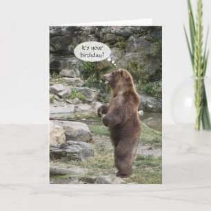 Grizzly Bear Standing Ovation Card