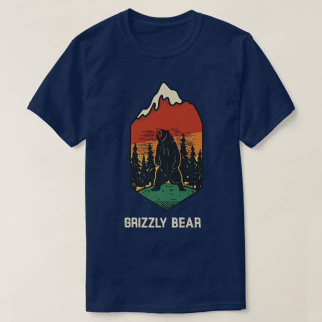 Grizzly Bear Tee Yellowstone National Park Premium (Design Front)