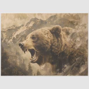 Grizzly bear tissue paper
