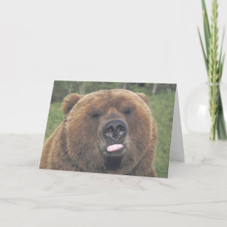 Grizzly Bear Tongue Card