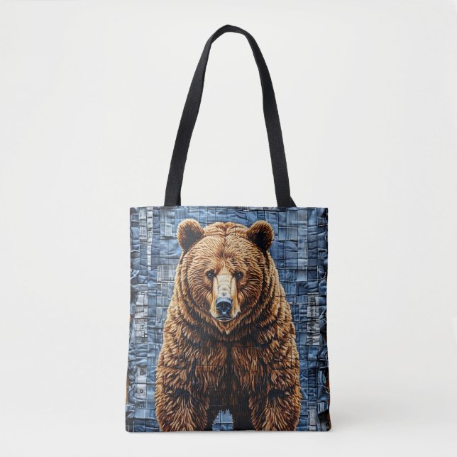 Grizzly bear tote bag (Front)