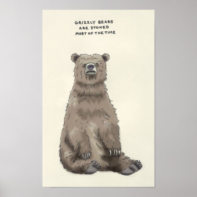 grizzly bear trivia poster (Front)