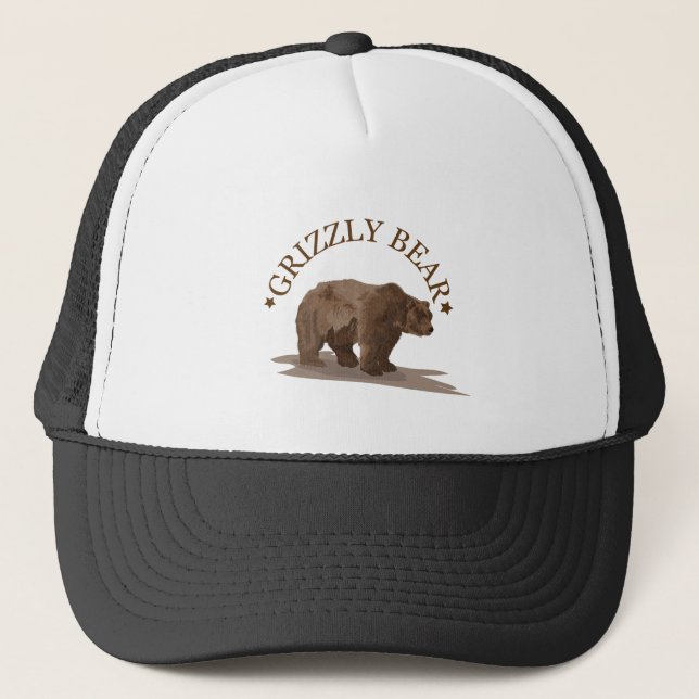 grizzly bear trucker hat (Front)