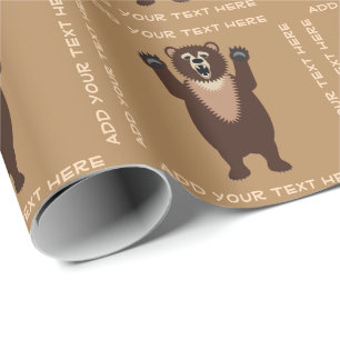 Grizzly Bear Wrapping Paper