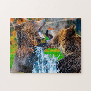 Grizzly Bears Wyoming. Jigsaw Puzzle