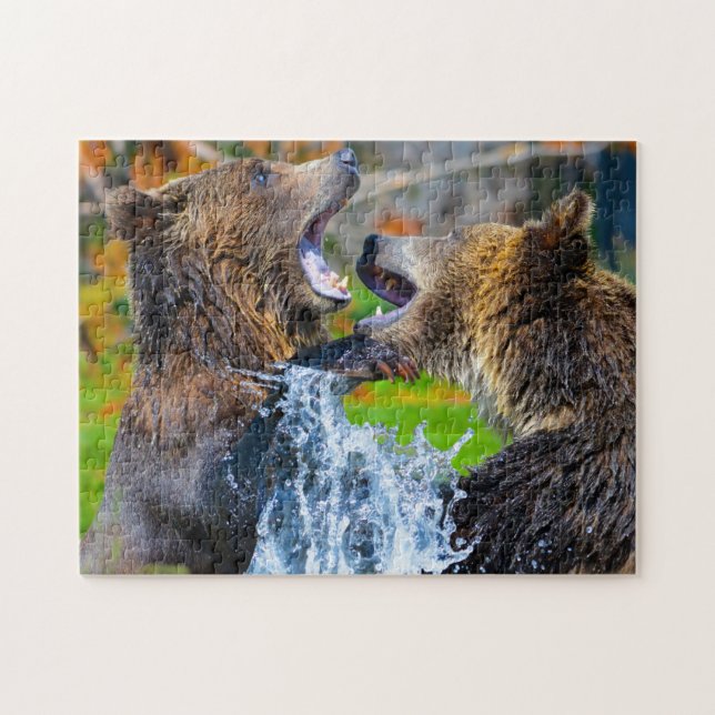 Grizzly Bears Wyoming. Jigsaw Puzzle (Horizontal)