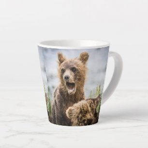 Grizzly Cubs Looking For Their Mum Latte Mug