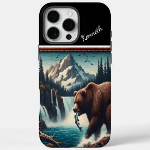 Grizzly Feast by Waterfall iPhone 16 Pro Max Case
