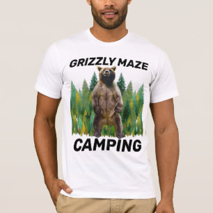 GRIZZLY MAZE CAMPING BEAR T-SHIRTS