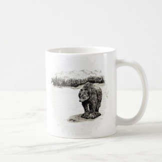 Grizzly on rock Mug