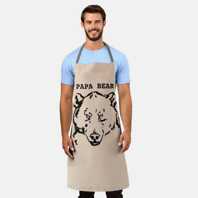 GRIZZLY PAPA BEAR DAD APRON (Worn)