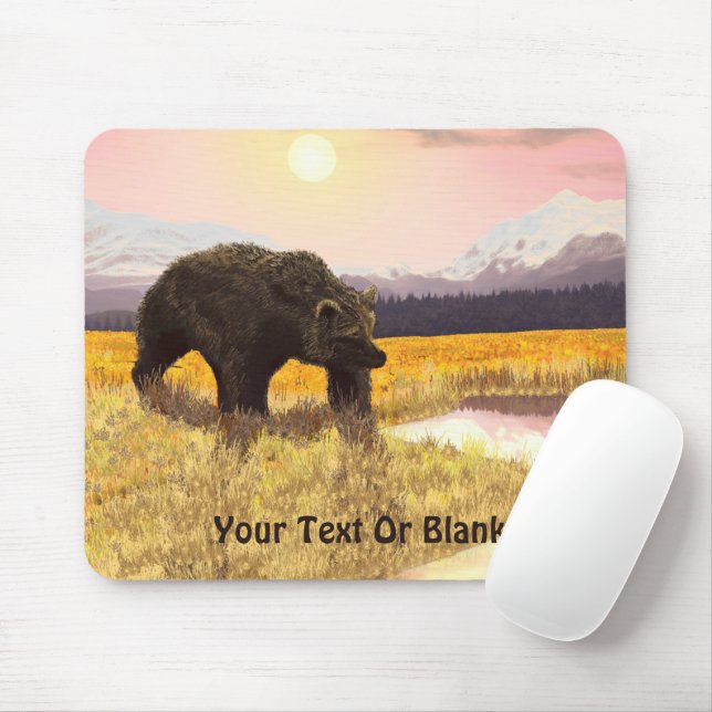 Grizzly Pond Mouse Pad (With Mouse)